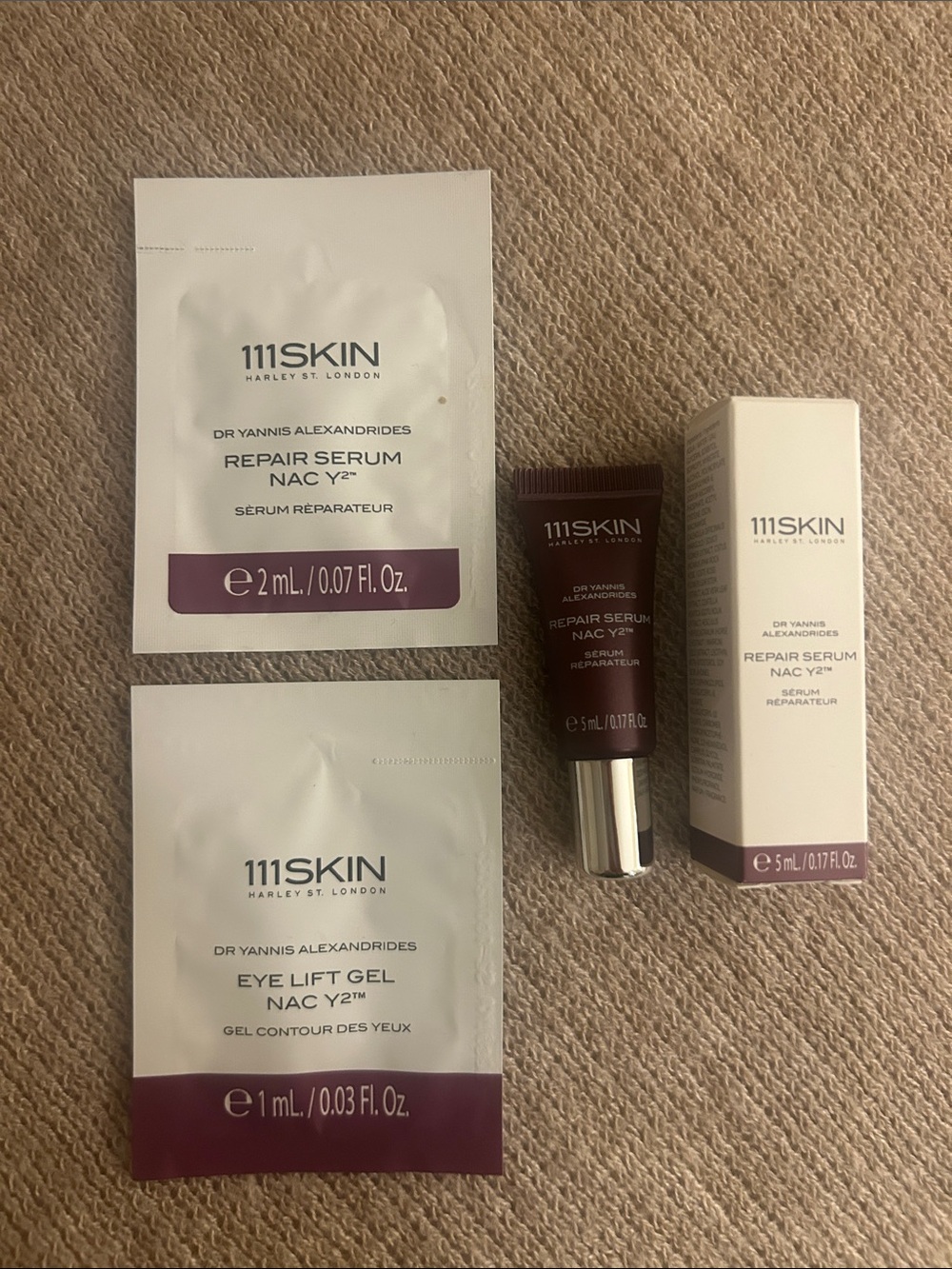 111SKIN 1-Mini Repair Serum NAC Y2 5ml  0.17 fl. oz. / Made in Switzerland / NIB